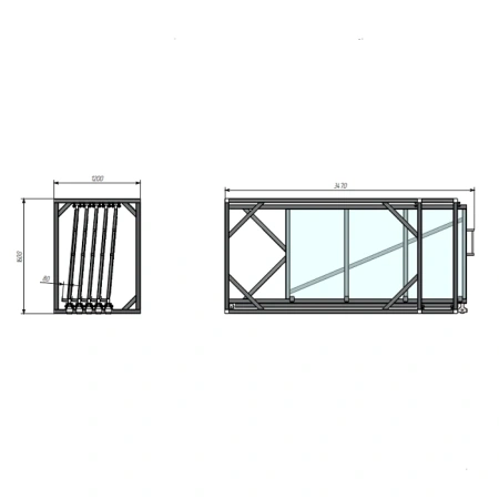Стеллаж для вертикального хранения листового металла 2,5х1,25_1т_5к от компании Абсолют